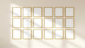 Frame Interior Frame Mockup — Gold Frame Square 1:1 — Perspective View — #01430 | MockupBulk
