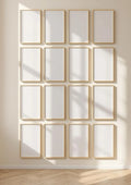 Frame Premium Interior Mockup — Gold Frame Portrait 2:3 — Perspective View — #01431 | MockupBulk