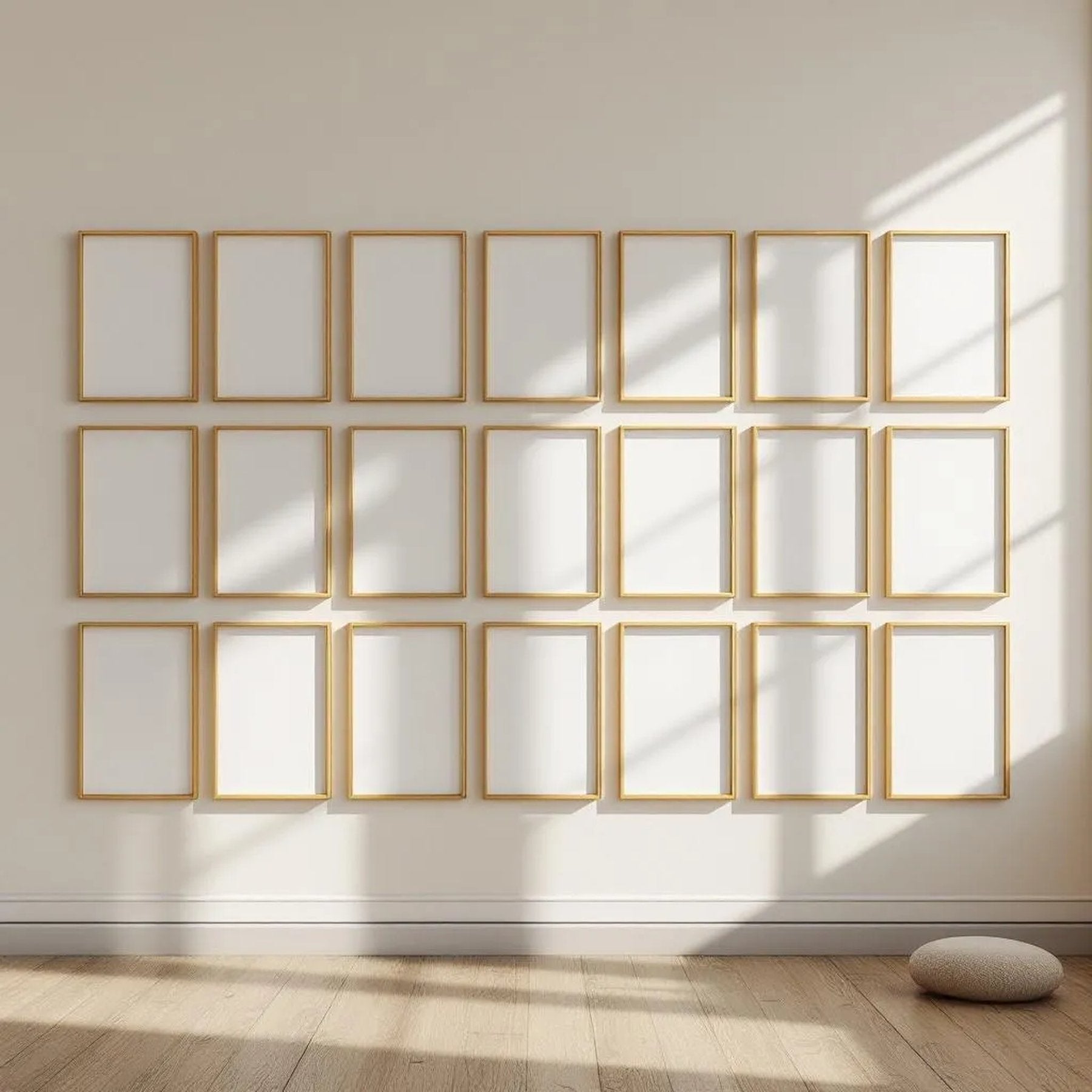 Frame Wall Art Mockup — Plain Square Frame Portrait 2:3 — Perspective View — #01432 | MockupBulk