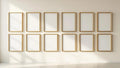 Frame Professional Frame Mockup — Gold Frame Square 1:1 — Perspective View — #01433 | MockupBulk