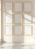 Frame Professional Frame Mockup — Gold Frame Portrait 2:3 — Perspective View — #01434 | MockupBulk
