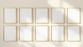Frame Styled Room Mockup — Gold Frame Square 1:1 — Perspective View — #01436 | MockupBulk