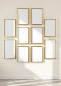 Frame Professional Frame Mockup — Gold Frame Portrait 2:3 — Perspective View — #01437 | MockupBulk