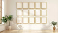 Frame Frame Display Mockup — Gold Frame Square 1:1 — Perspective View — #01439 | MockupBulk