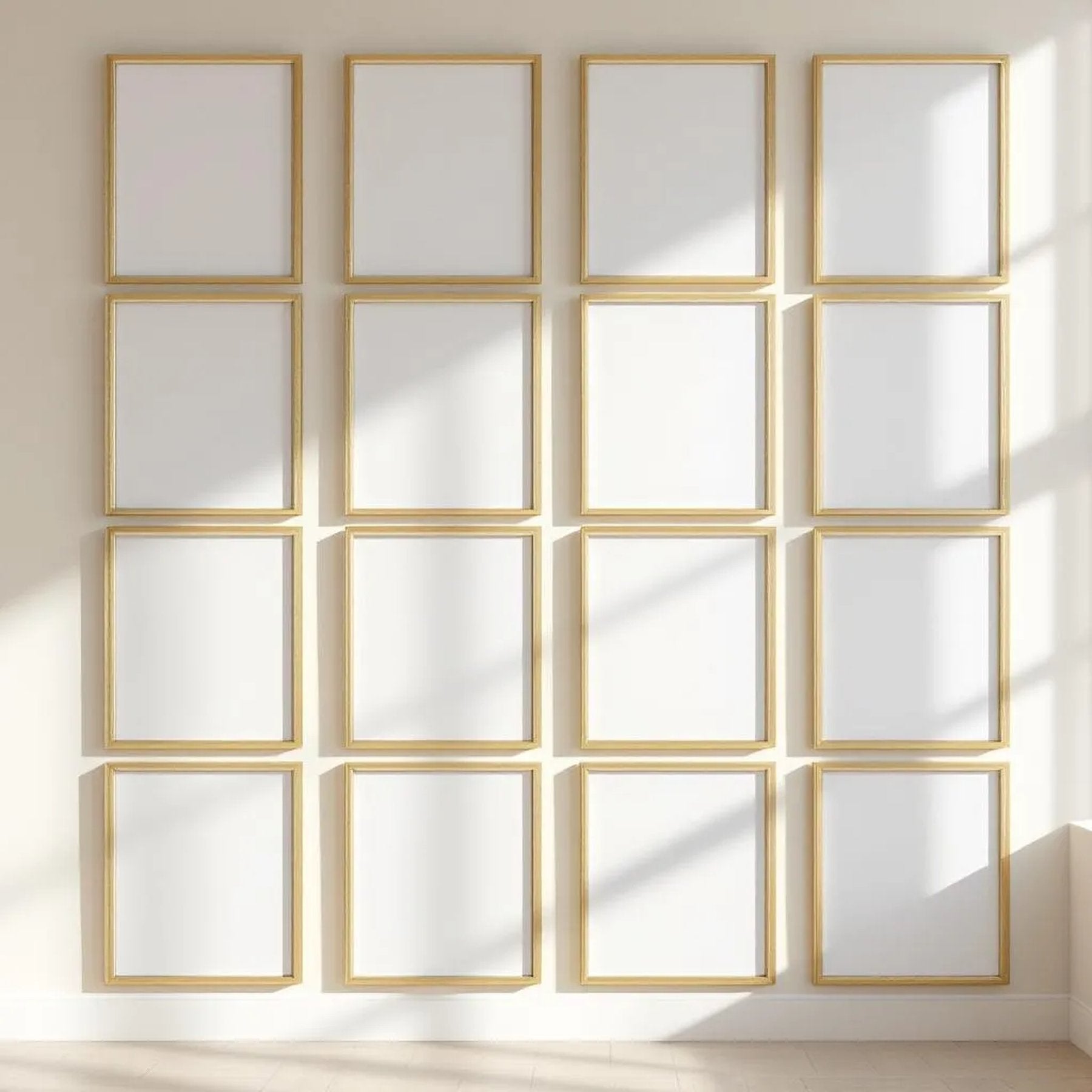 Frame Premium Interior Mockup — Plain Square Frame Portrait 2:3 — Perspective View — #01441 | MockupBulk