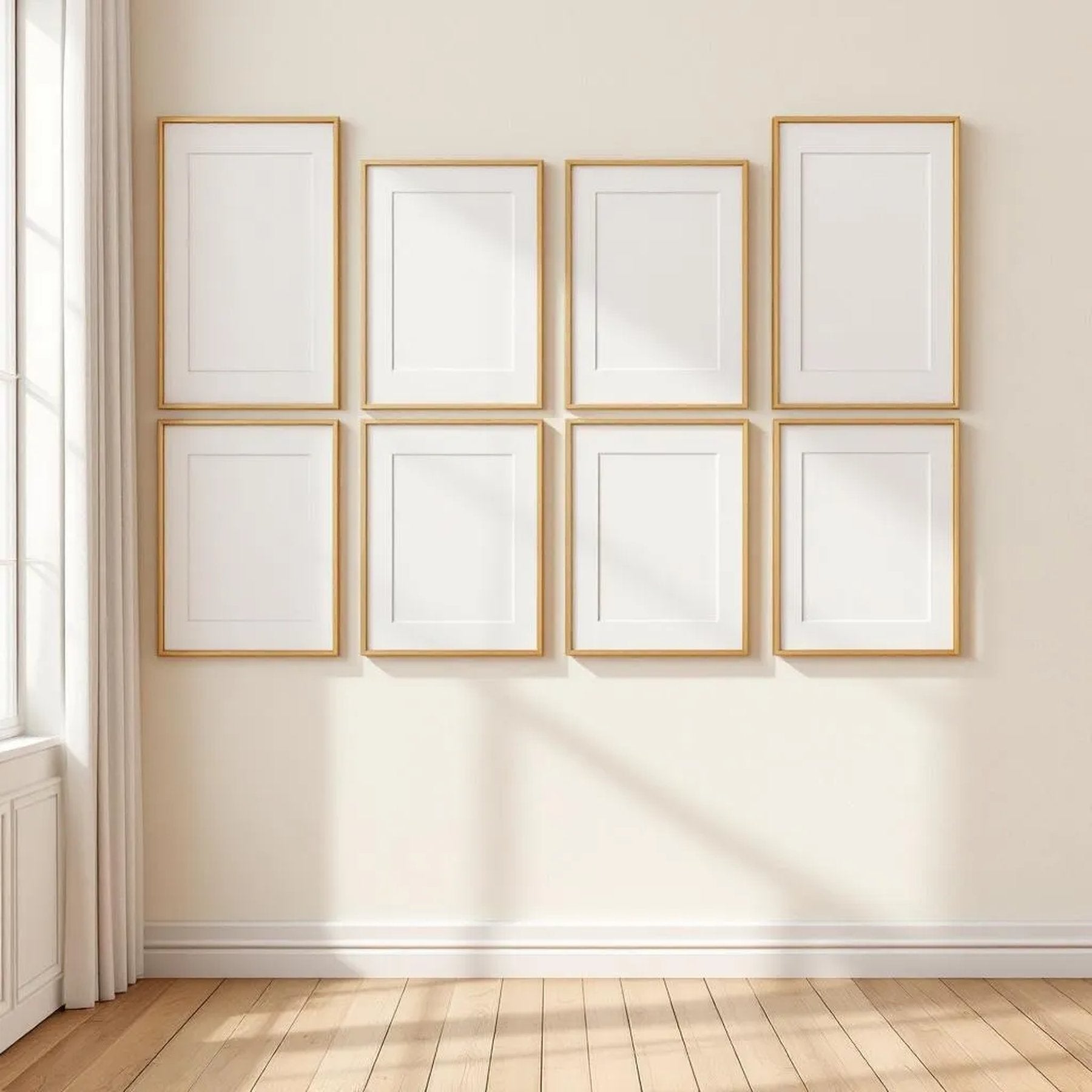Frame Styled Room Mockup — Plain Square Frame Portrait 4:5 — Perspective View — #01444 | MockupBulk
