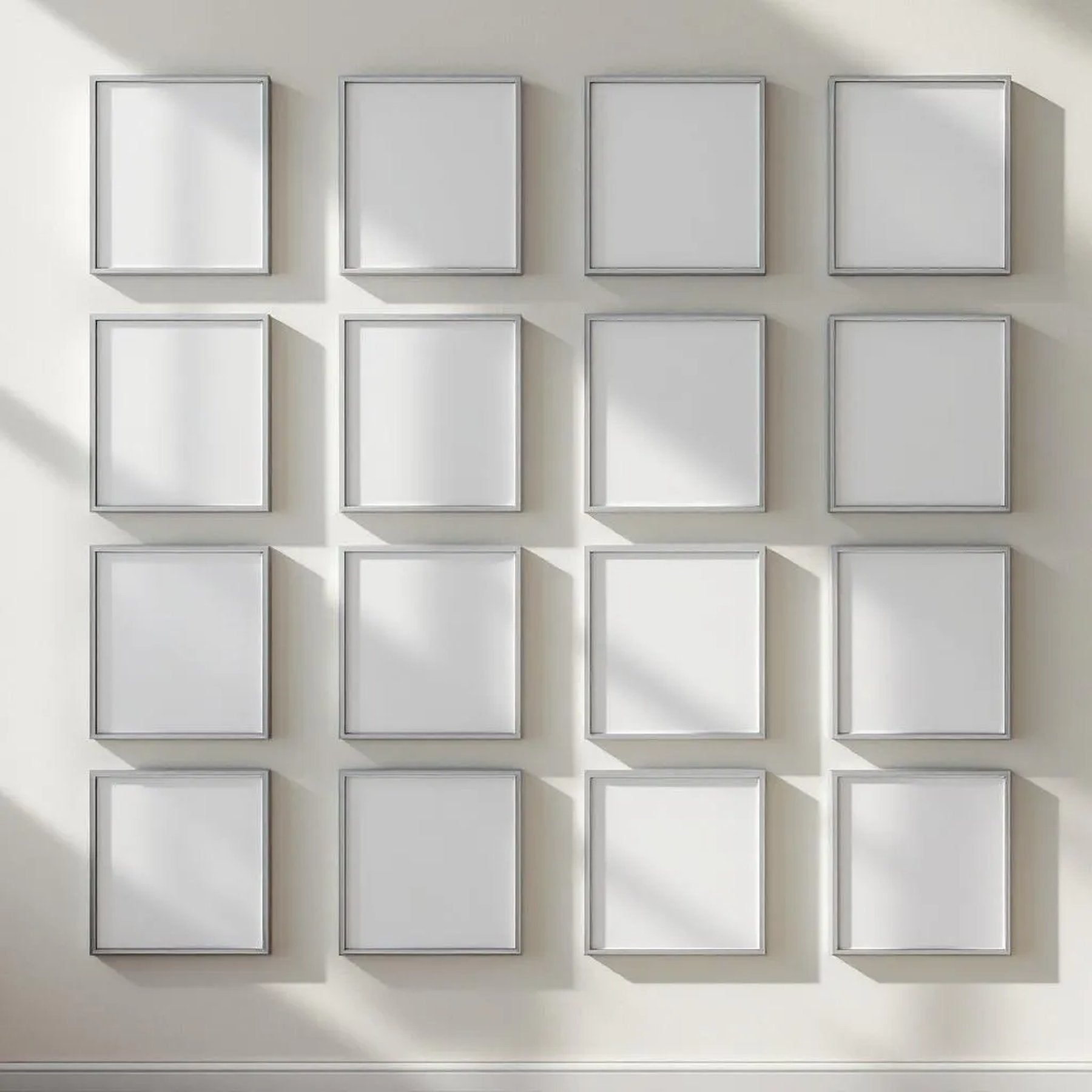 Frame Wall Art Mockup — Plain Square Frame Portrait 2:3 — Perspective View — #01450 | MockupBulk