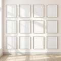 Frame Editorial Room Mockup — Plain Square Frame A-Series (A4 / A3) — Perspective View — #01453 | MockupBulk