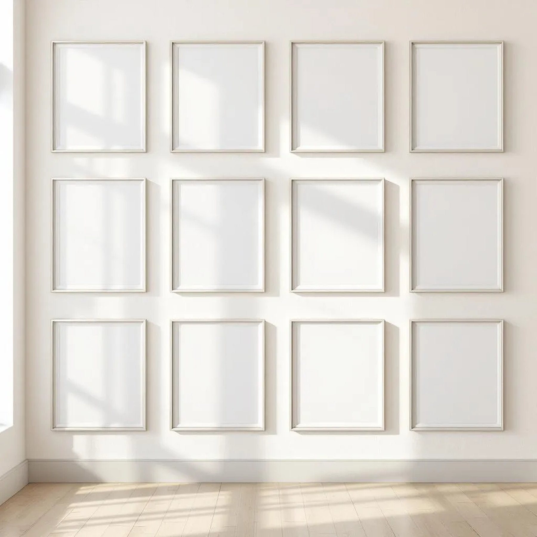 Frame Editorial Room Mockup — Plain Square Frame A-Series (A4 / A3) — Perspective View — #01453 | MockupBulk