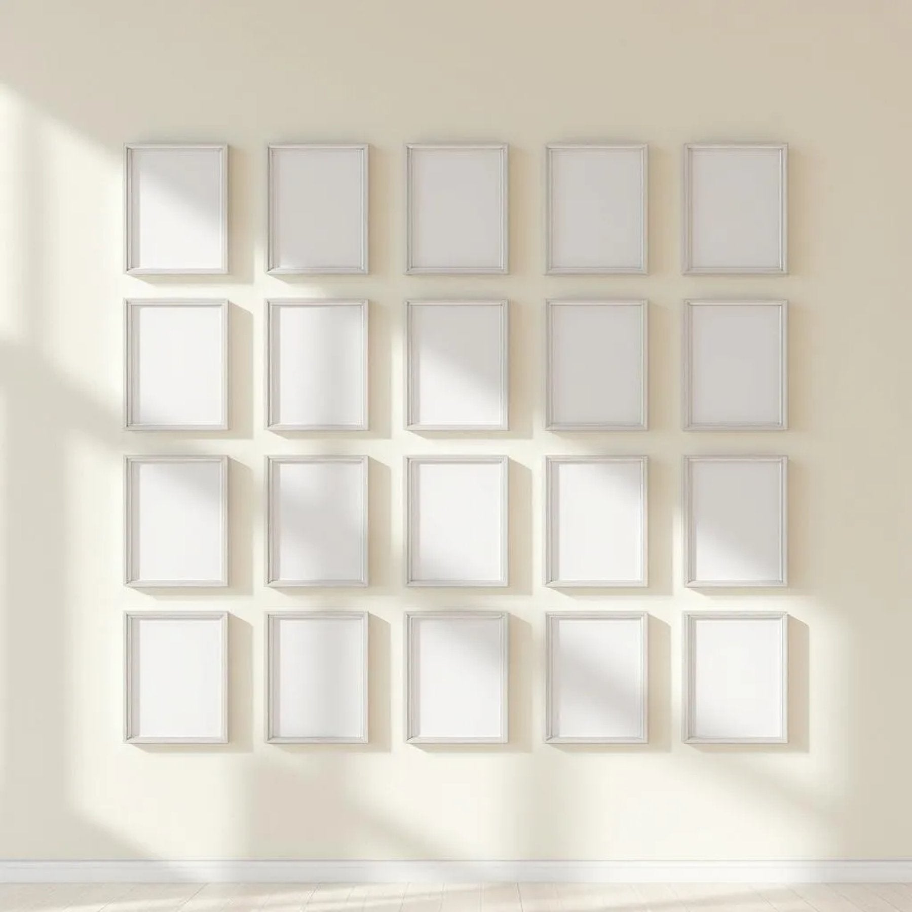 Frame Room Scene Mockup — Plain Square Frame Portrait 2:3 — Perspective View — #01456 | MockupBulk