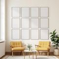 Frame Room Scene Mockup — Plain Square Frame Portrait 2:3 — Perspective View — #01459 | MockupBulk