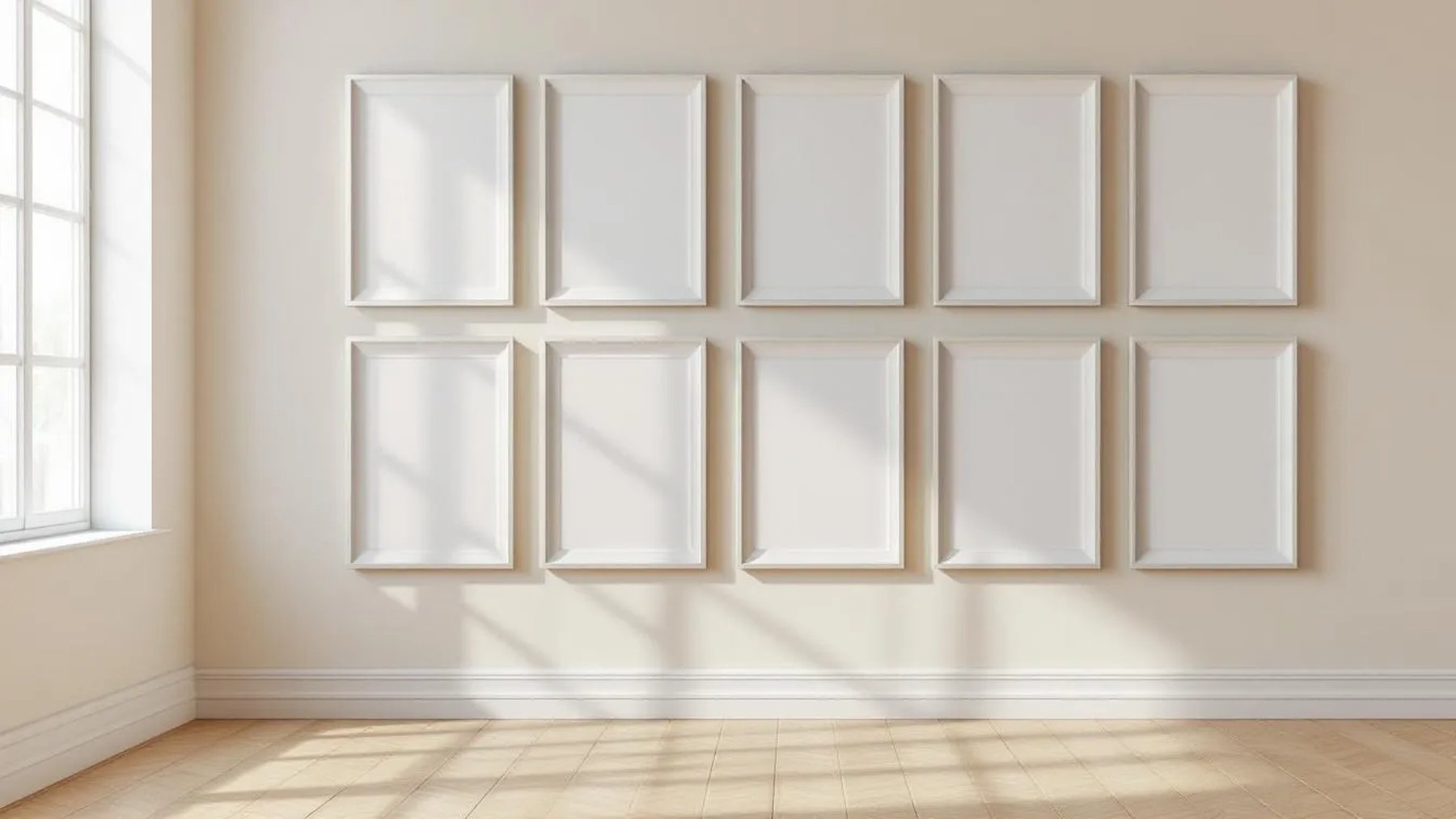 Frame Styled Room Mockup — Silver Frame Portrait 2:3 — Perspective View — #01460 | MockupBulk