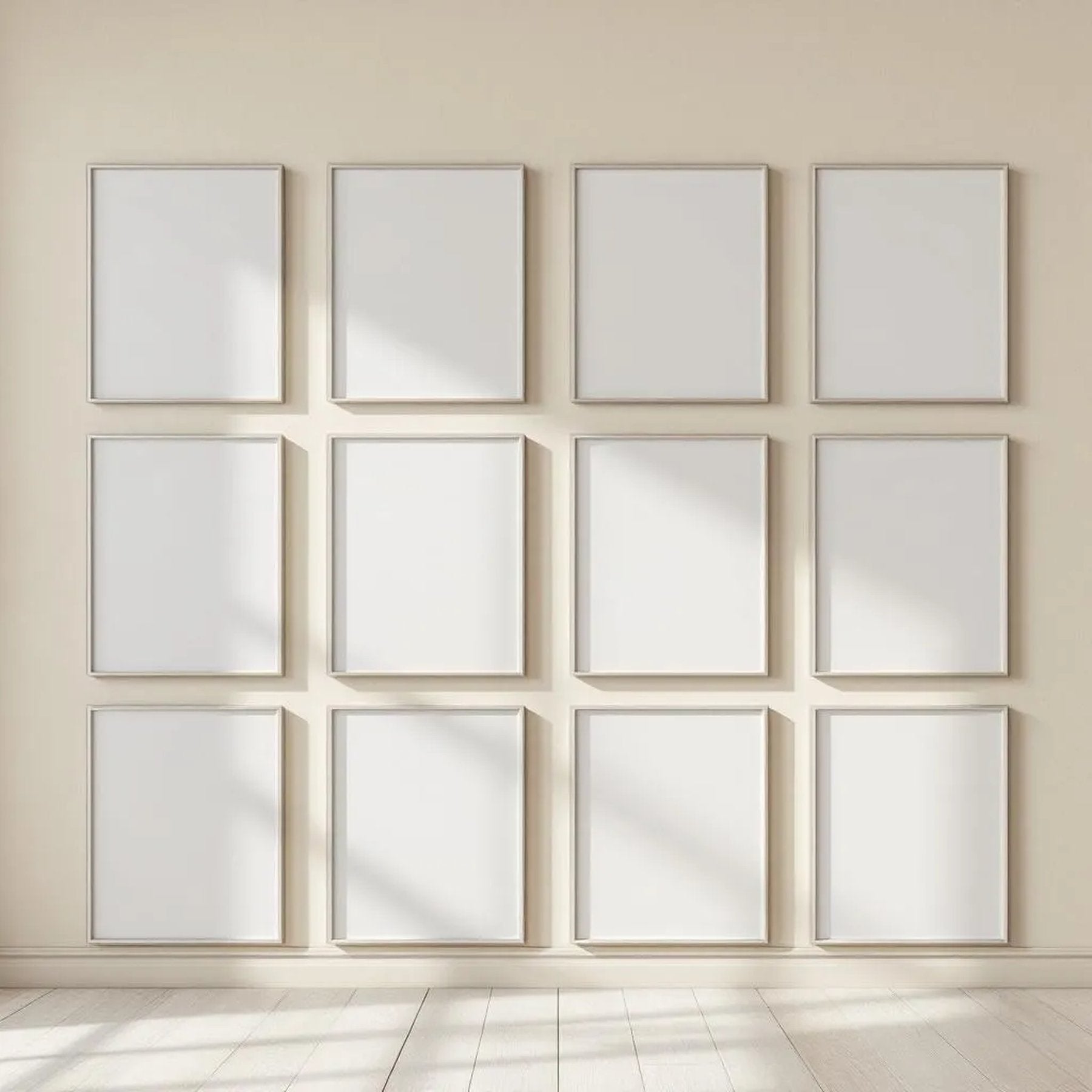 Frame Professional Frame Mockup — Plain Square Frame Portrait 2:3 — Perspective View — #01468 | MockupBulk