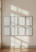Frame High-Res Frame Mockup — Silver Frame Portrait 2:3 — Perspective View — #01470 | MockupBulk