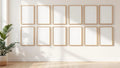 Frame Lifestyle Frame Mockup — Raw Pine Frame Square 1:1 — Perspective View — #01481 | MockupBulk