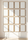 Frame High-Res Frame Mockup — Raw Pine Frame Portrait 2:3 — Perspective View — #01485 | MockupBulk