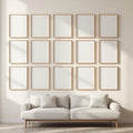Frame Editorial Room Mockup — Plain Square Frame Portrait 2:3 — Perspective View — #01486 | MockupBulk