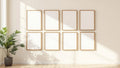 Frame Professional Frame Mockup — Raw Pine Frame Square 1:1 — Perspective View — #01487 | MockupBulk