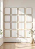 Frame Premium Interior Mockup — Raw Pine Frame Portrait 2:3 — Perspective View — #01488 | MockupBulk