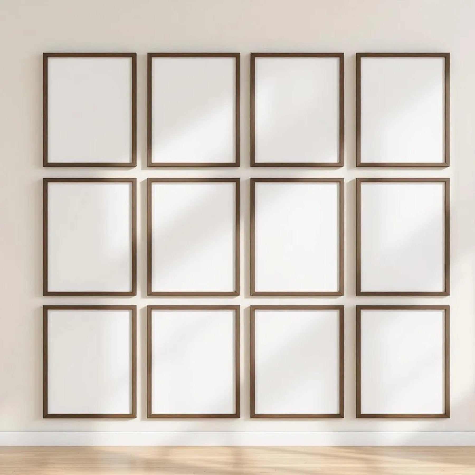 Frame Room Scene Mockup — Plain Square Frame Portrait 2:3 — Perspective View — #01492 | MockupBulk