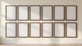 Frame Wall Art Mockup — Espresso Frame Square 1:1 — Perspective View — #01493 | MockupBulk