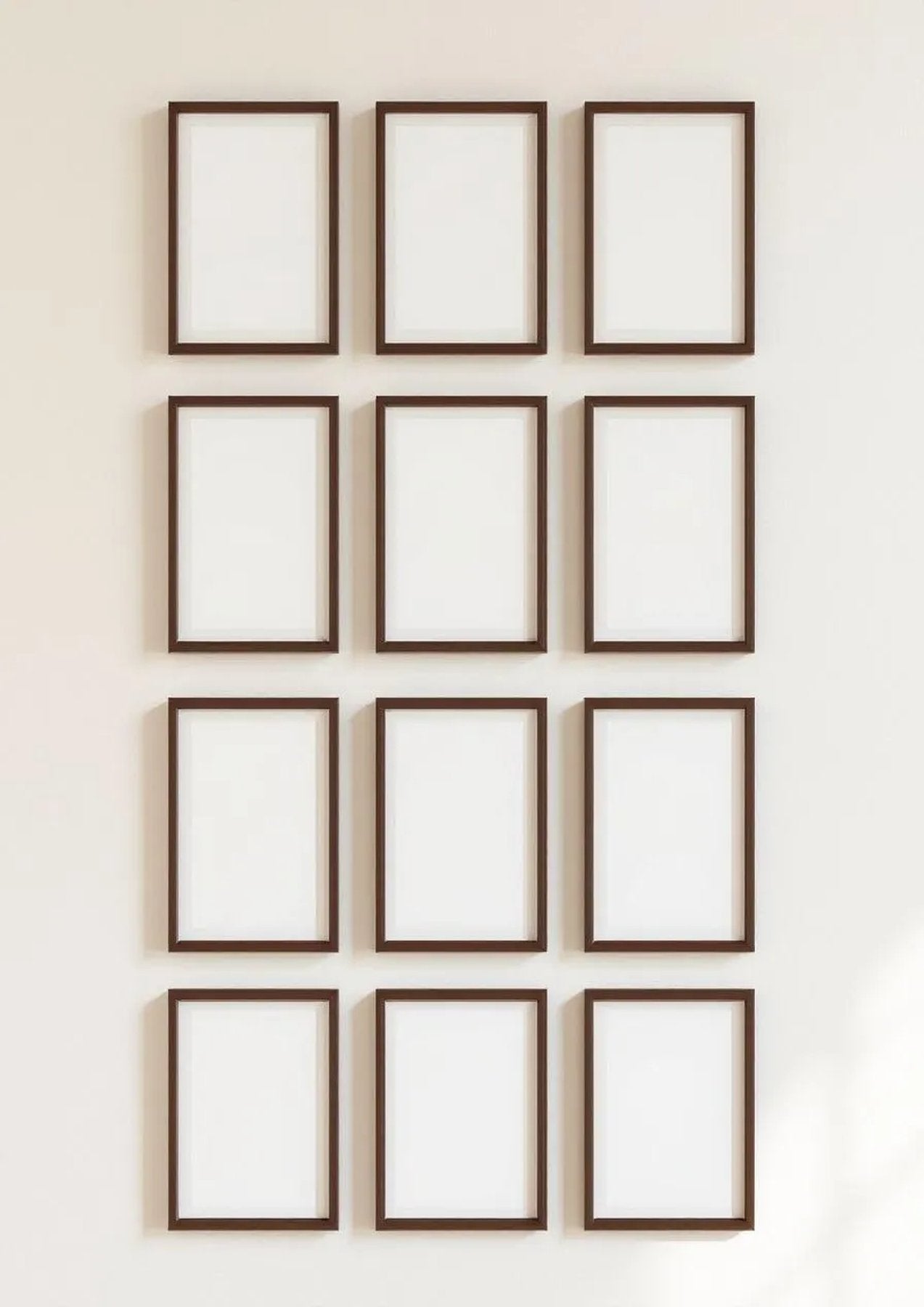 Frame High-Res Frame Mockup — Espresso Frame Portrait 2:3 — Perspective View — #01494 | MockupBulk