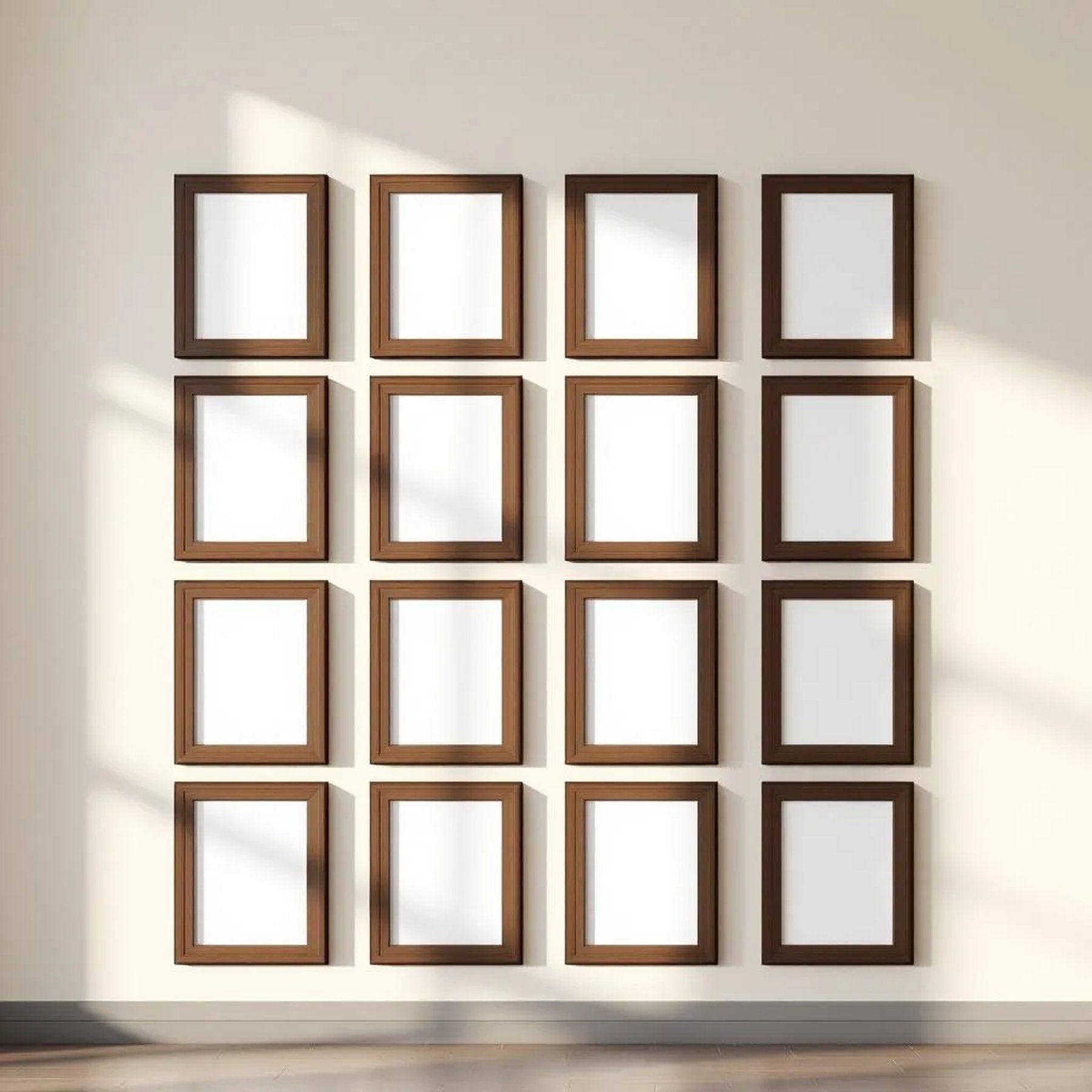 Frame Interior Frame Mockup — Plain Square Frame Portrait 2:3 — Perspective View — #01495 | MockupBulk