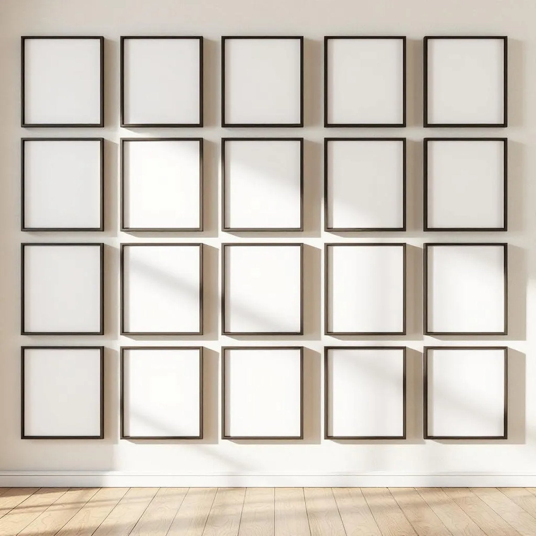 Frame Premium Interior Mockup — Plain Square Frame Portrait 2:3 — Perspective View — #01504 | MockupBulk