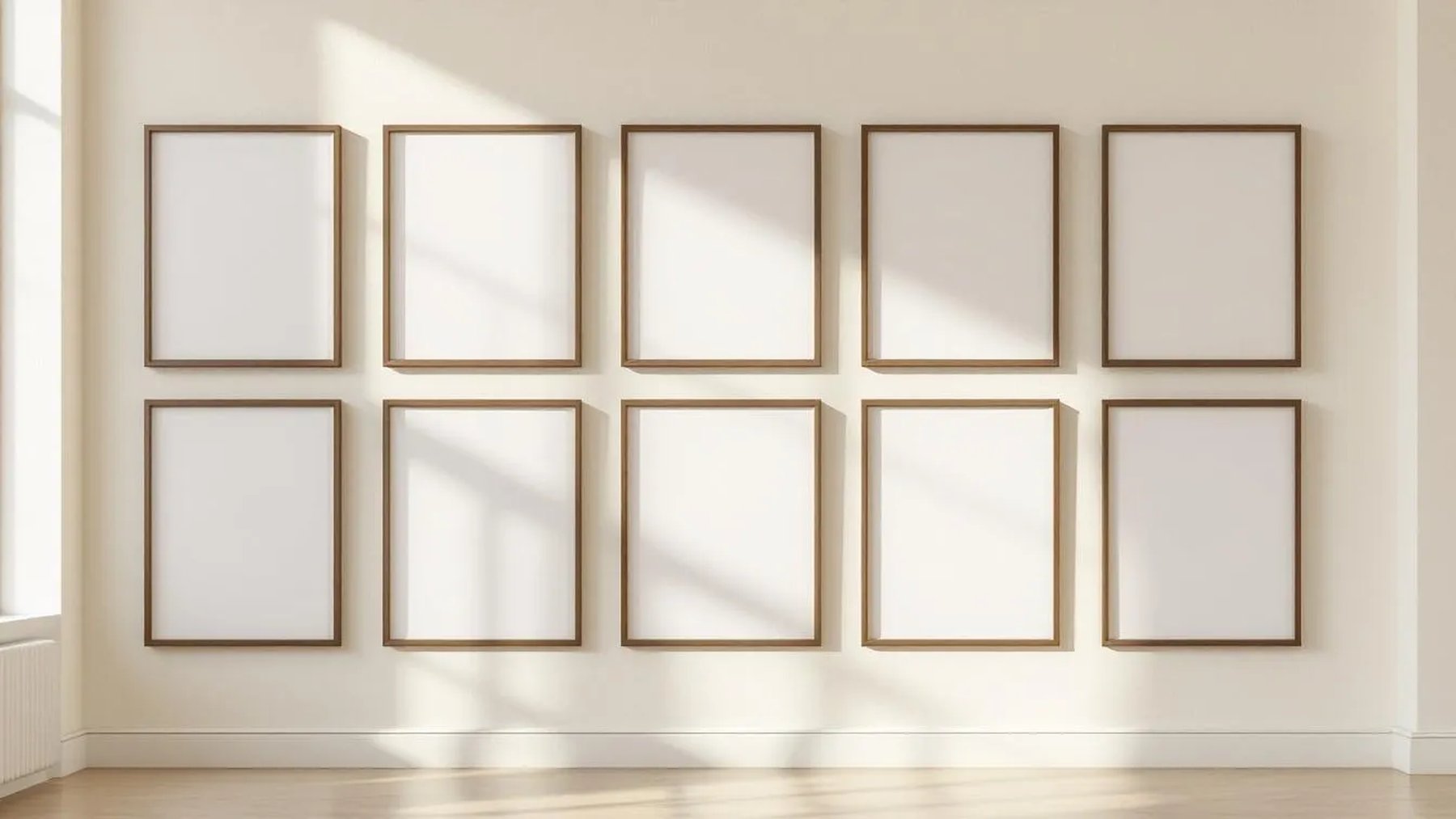 Frame Styled Room Mockup — Espresso Frame Portrait 2:3 — Perspective View — #01505 | MockupBulk