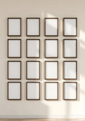 Frame Styled Room Mockup — Espresso Frame Portrait 2:3 — Perspective View — #01509 | MockupBulk