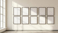 Frame High-Res Frame Mockup — Espresso Frame Square 1:1 — Perspective View — #01511 | MockupBulk