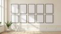 Frame Interior Frame Mockup — Matte Black Frame Square 1:1 — Perspective View — #01514 | MockupBulk