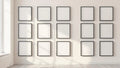 Frame Wall Art Mockup — Matte Black Frame Square 1:1 — Perspective View — #01517 | MockupBulk