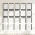 Frame Room Scene Mockup — Plain Square Frame Square 1:1 — Perspective View — #01519 | MockupBulk