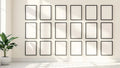Frame Room Scene Mockup — Matte Black Frame Square 1:1 — Perspective View — #01520 | MockupBulk