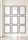 Frame Room Scene Mockup — Matte Black Frame Portrait 2:3 — Perspective View — #01521 | MockupBulk