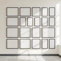 Frame Interior Frame Mockup — Plain Square Frame Landscape 3:4 — Perspective View — #01522 | MockupBulk