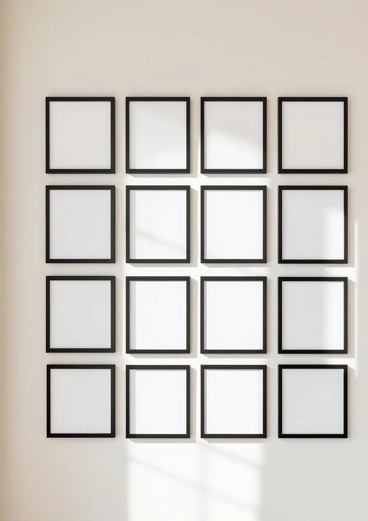 Frame Editorial Room Mockup — Matte Black Frame Portrait 2:3 — Perspective View — #01524 | MockupBulk