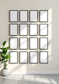 Frame Interior Frame Mockup — Matte Black Frame Portrait 2:3 — Perspective View — #01527 | MockupBulk