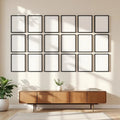 Frame Wall Art Mockup — Plain Square Frame Portrait 2:3 — Perspective View — #01528 | MockupBulk