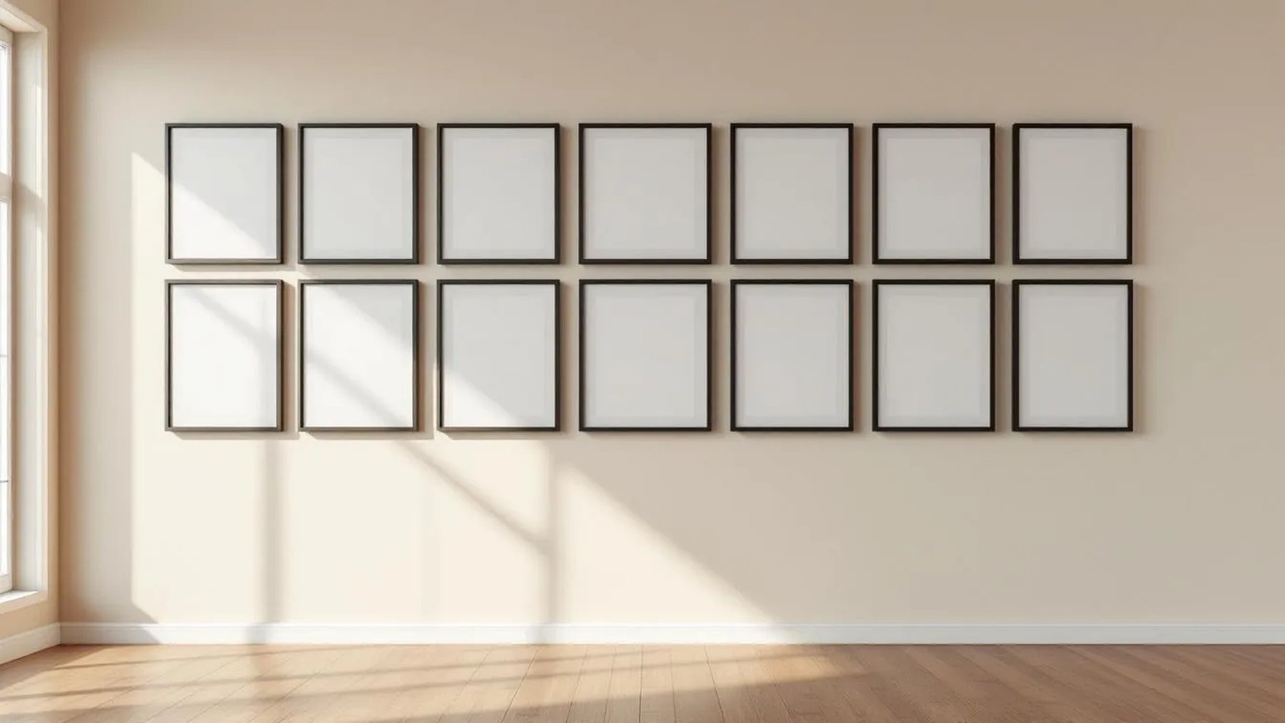 Frame Styled Room Mockup — Matte Black Frame Portrait 4:5 — Perspective View — #01529 | MockupBulk
