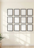 Frame Professional Frame Mockup — Matte Black Frame Portrait 2:3 — Perspective View — #01530 | MockupBulk