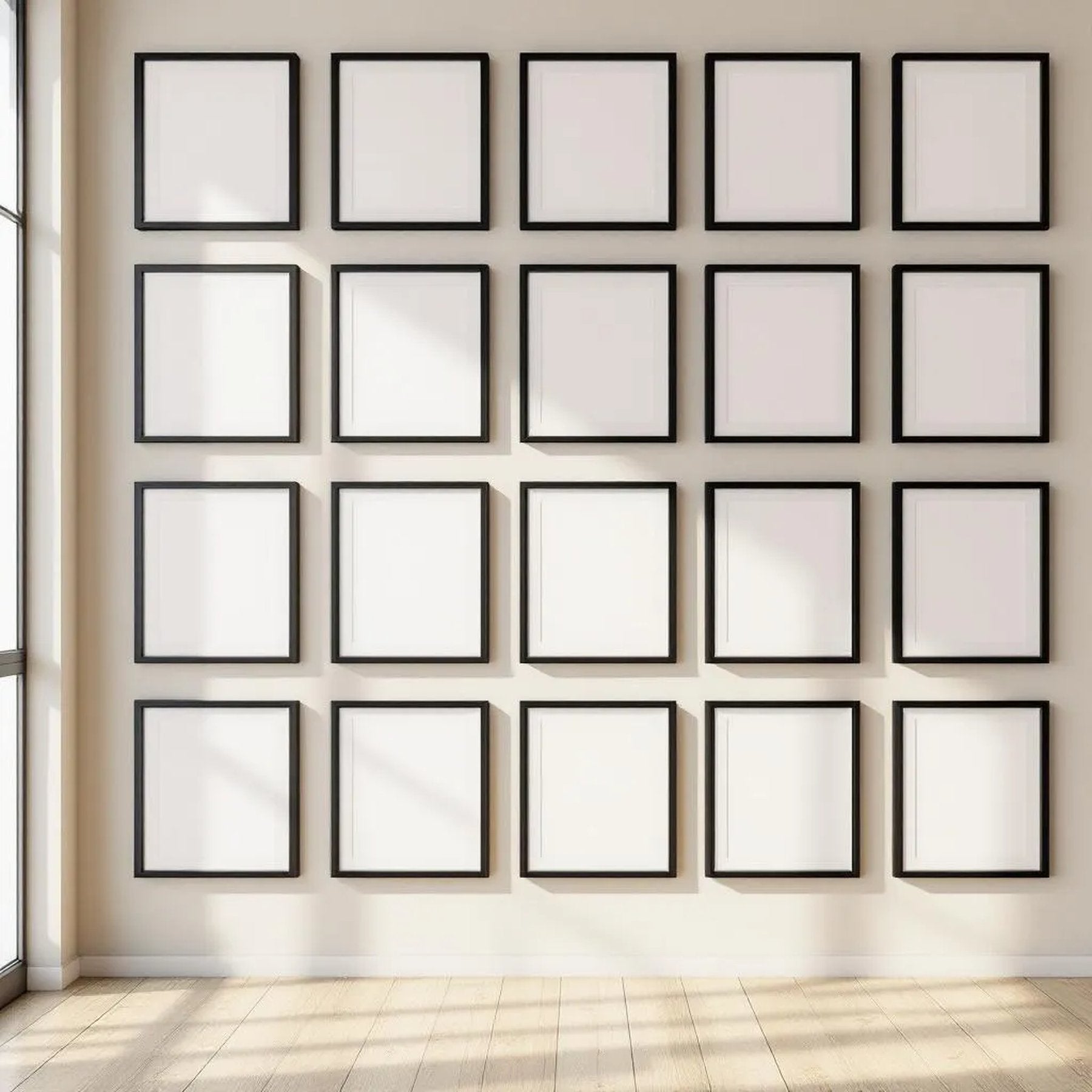 Frame High-Res Frame Mockup — Plain Square Frame Portrait 2:3 — Perspective View — #01531 | MockupBulk