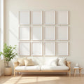 Frame Styled Room Mockup — Plain Square Frame Portrait 2:3 — Perspective View — #01534 | MockupBulk