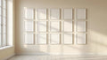 Frame Room Scene Mockup — White Frame Portrait 2:3 — Perspective View — #01535 | MockupBulk