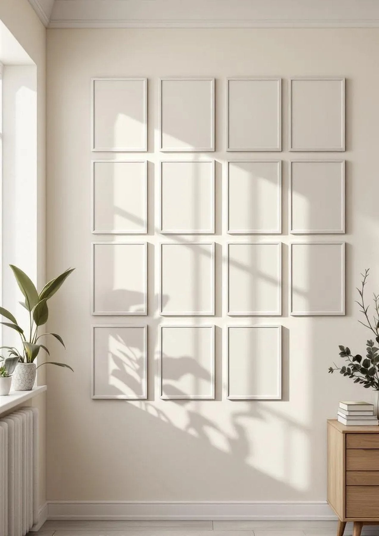 Frame Frame Display Mockup — White Frame Portrait 2:3 — Perspective View — #01536 | MockupBulk