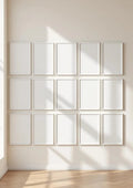 Frame Interior Frame Mockup — White Frame Portrait 2:3 — Perspective View — #01542 | MockupBulk