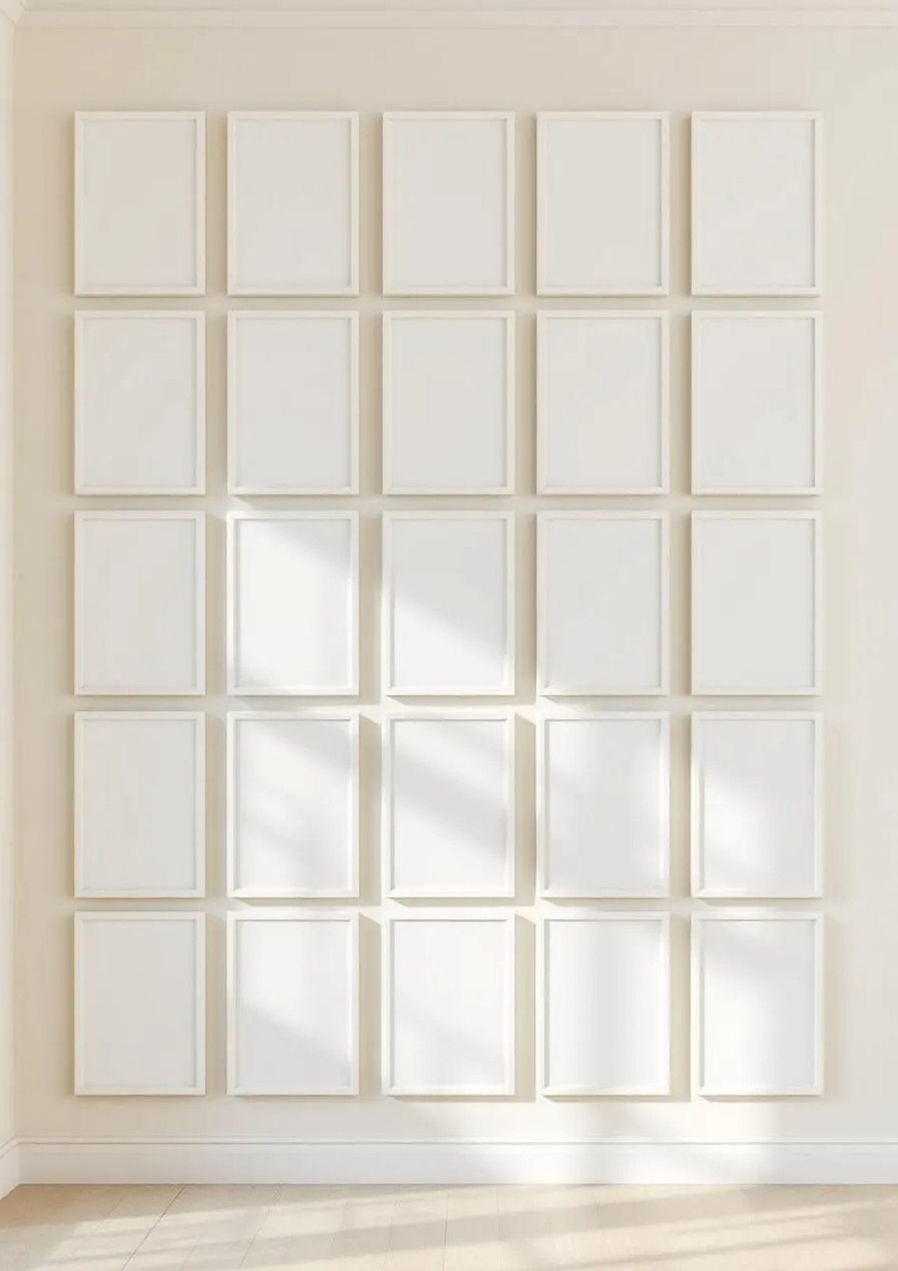 Frame Lifestyle Frame Mockup — White Frame Portrait 2:3 — Perspective View — #01545 | MockupBulk