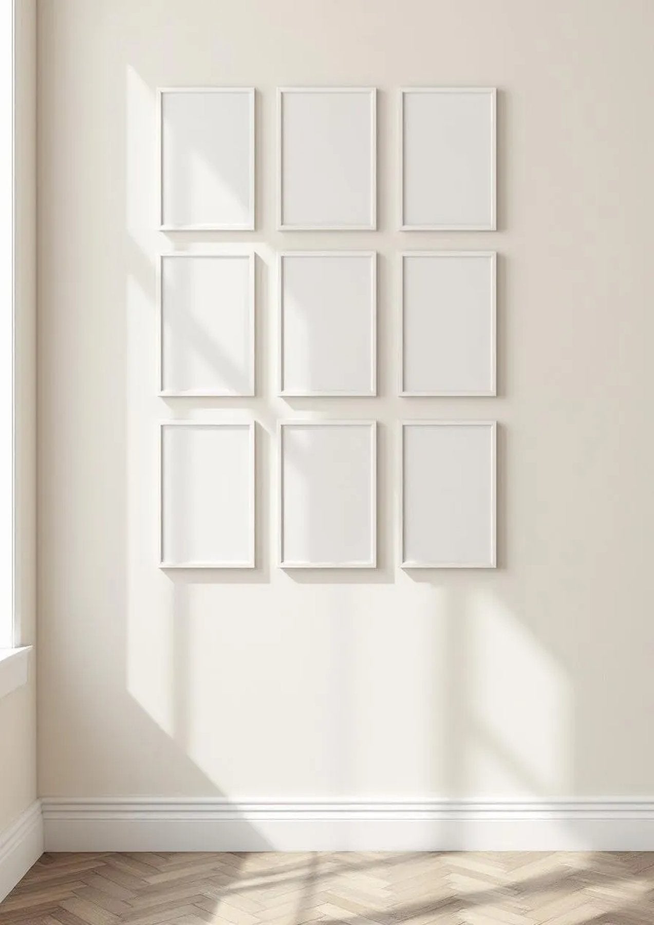 Frame Lifestyle Frame Mockup — White Frame Portrait 2:3 — Perspective View — #01548 | MockupBulk