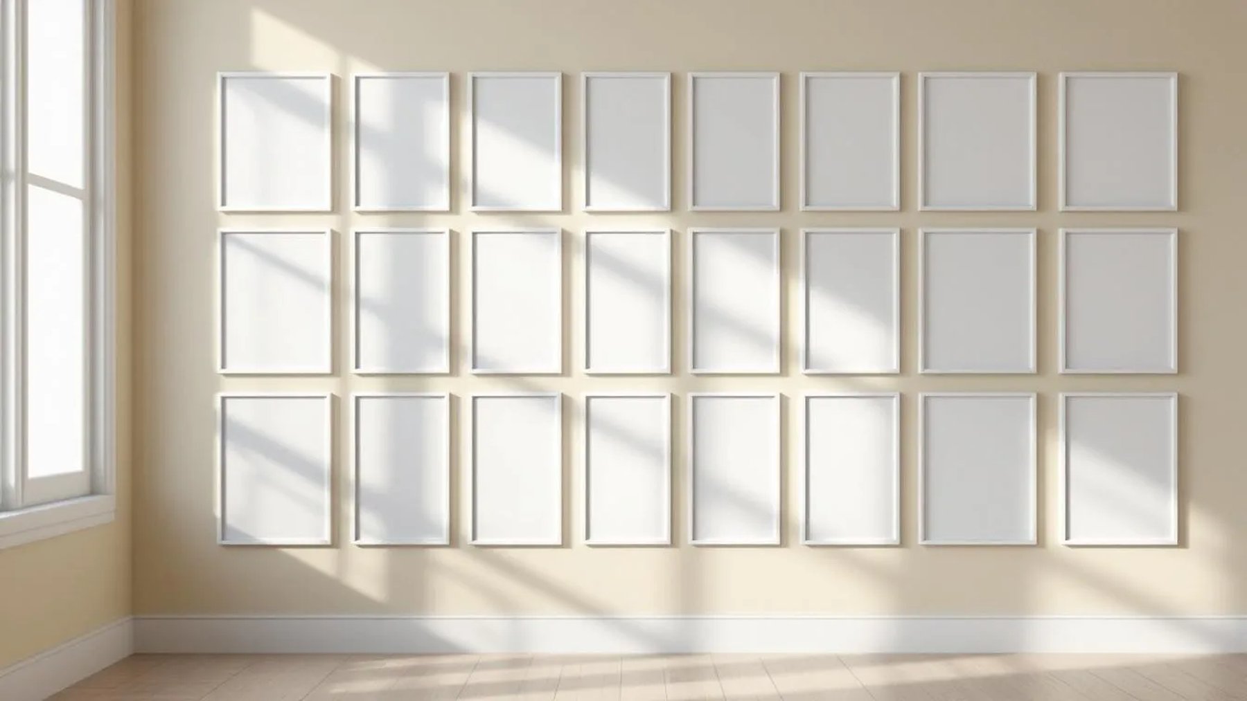 Frame Lifestyle Frame Mockup — White Frame Portrait 2:3 — Perspective View — #01550 | MockupBulk
